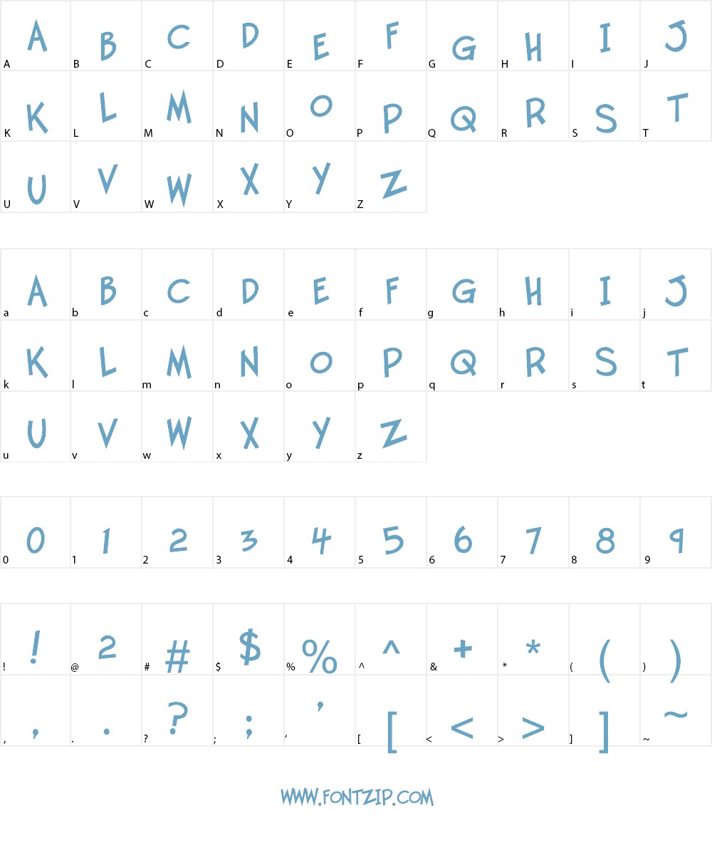 Twelve Ton Goldfish Font Character